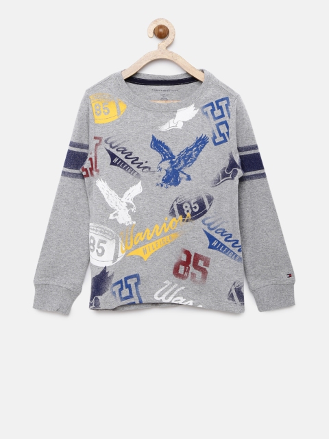 

Tommy Hilfiger Boys Grey Printed Round Neck T-shirt