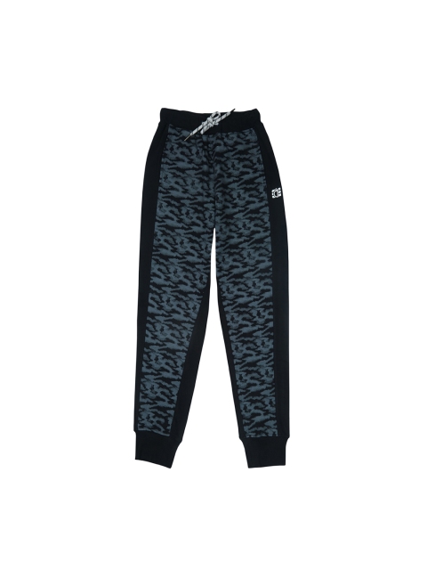 

Gini and Jony Boys Black Printed Jogger Track Pants