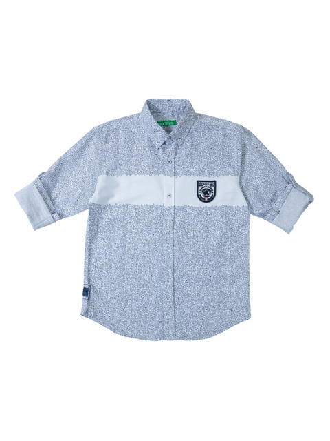 

Palm Tree Boys Blue Standard Regular Fit Printed Casual Shirt