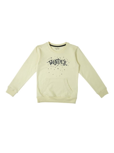 

Palm Tree Girls Yellow Printed Sweatshirt