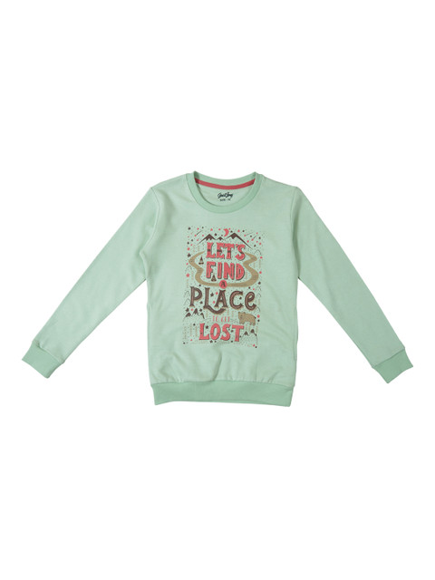 

Palm Tree Girls Green Solid Sweatshirt