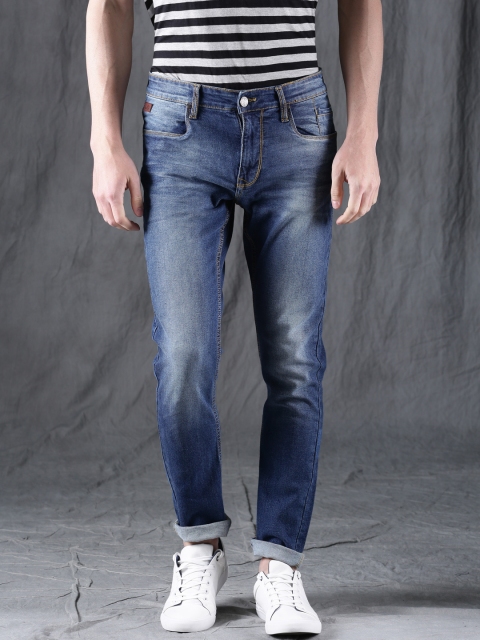 

WROGN Men Blue Slim Fit Mid-Rise Clean Look Stretchable Jeans