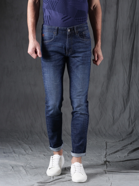 

WROGN Men Blue Slim Fit Mid-Rise Clean Look Stretchable Jeans