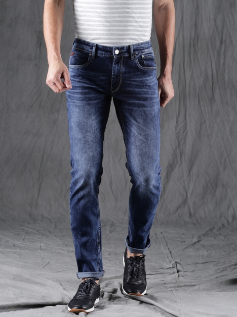 

WROGN Men Blue Slim Fit Mid-Rise Clean Look Stretchable Jeans