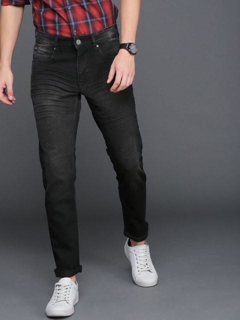 

WROGN Men Black Slim Fit Mid-Rise Clean Look Stretchable Jeans