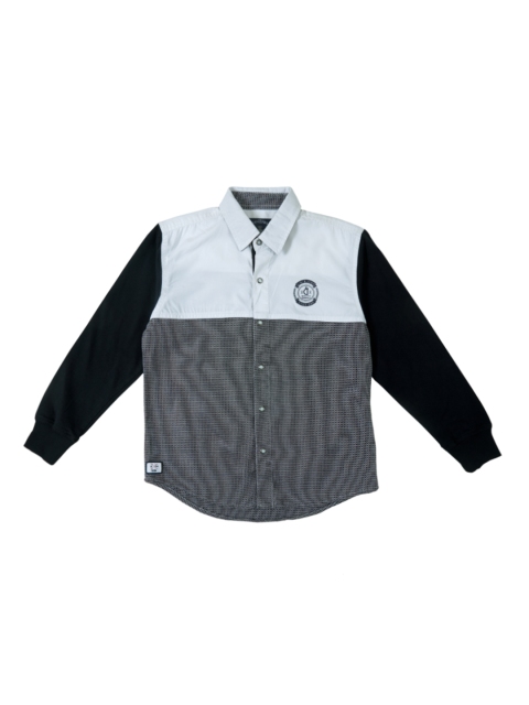 

Gini and Jony Boys Black & Grey Regular Fit Colourblocked Casual Shirt