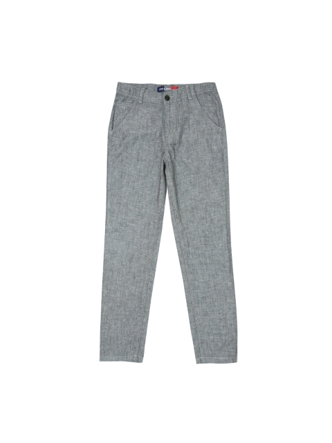 

Gini and Jony Boys Grey Regular Fit Solid Regular Trousers