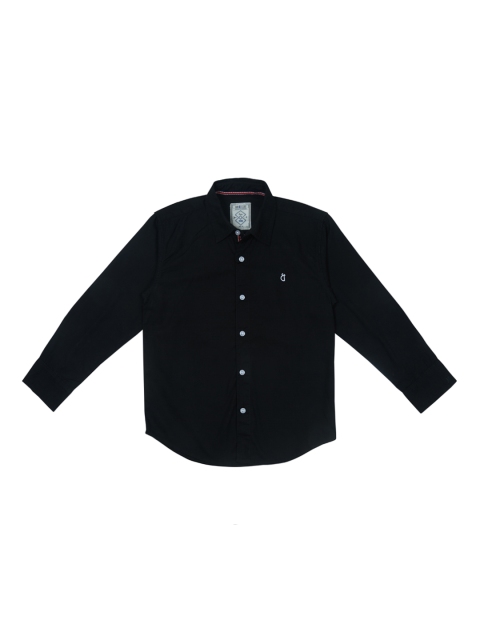 

Gini and Jony Boys Black Standard Regular Fit Solid Casual Shirt