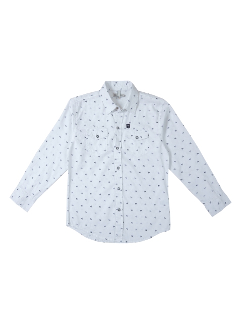 

Palm Tree Boys White Standard Regular Fit Printed Casual Shirt