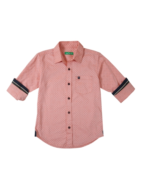 

Palm Tree Boys Pink Standard Regular Fit Printed Casual Shirt