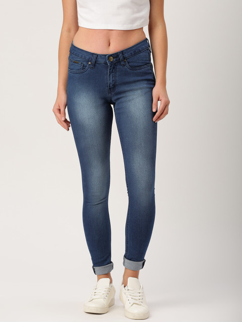 

Ms.Taken by Kriti Sanon Women Blue Skinny Fit Mid-Rise Clean Look Stretchable Jeans