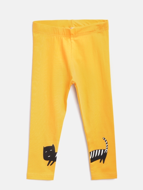 

SDL by Sweet Dreams Girls Yellow 3/4th Leggings