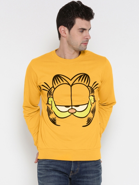 

Kook N Keech Garfield Men Mustard Yellow Printed Sweatshirt