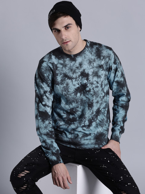 

Kook N Keech Men Blue & Charcoal Grey Printed Sweatshirt