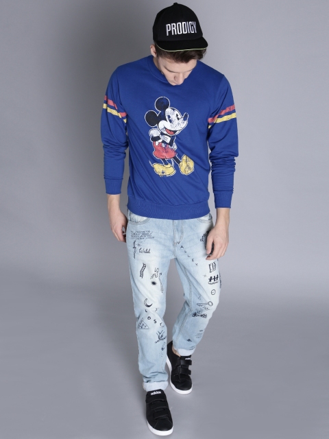 

Kook N Keech Disney Men Blue Printed Sweatshirt