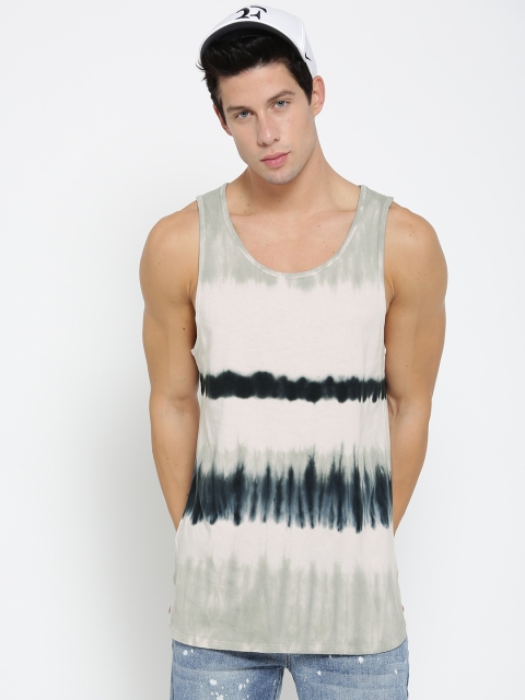 

FOREVER 21 Men Beige Printed Round Neck T-shirt