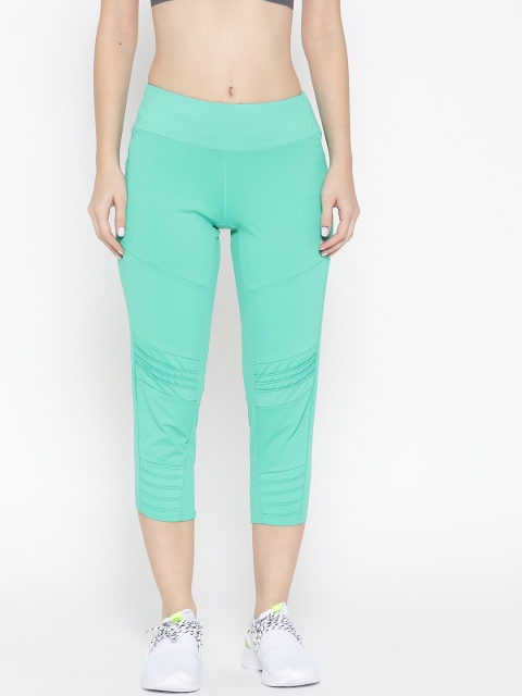 

Sweet Dreams Women Sea Green Solid Workout Tights