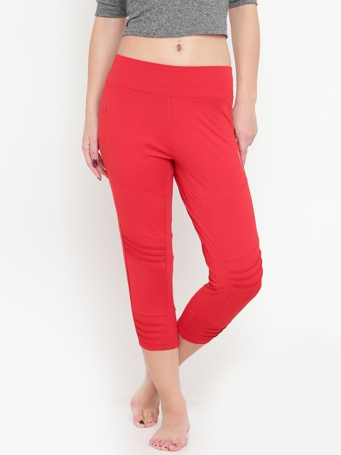

Sweet Dreams Women Red Solid Tights