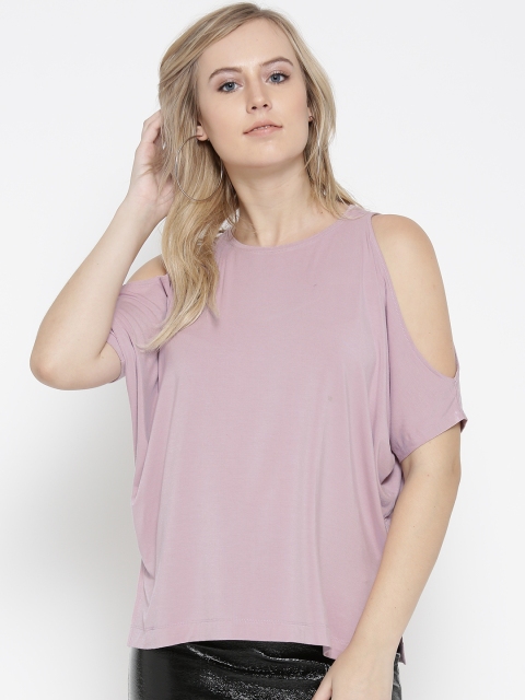 

FOREVER 21 Women Lavender Solid Top