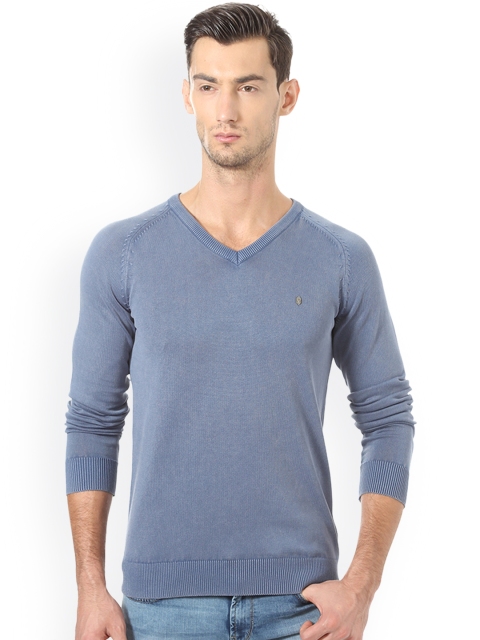 

Allen Solly Sport Men Blue Solid Sweater Vest