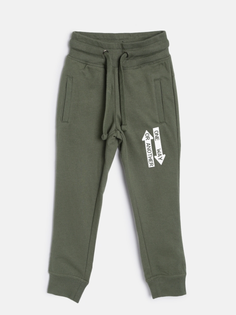 

Flying Machine Boys Olive Green Joggers