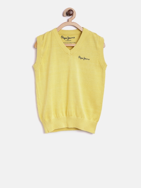 

Pepe Jeans Boys Yellow Solid Sweater Vest