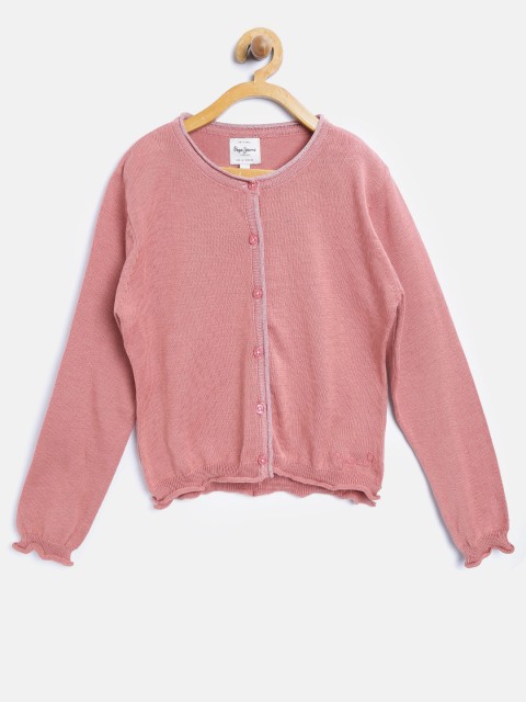 

Pepe Jeans Girls Pink Solid Cardigan