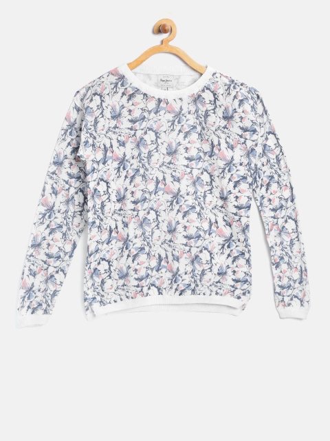 

Pepe Jeans Girls Off-White & Navy Printed Sweater