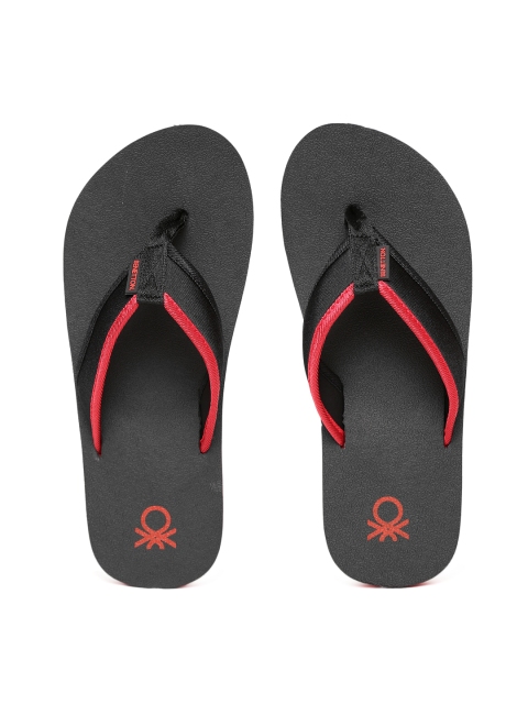 

United Colors of Benetton Men Black & Red Flip-Flops