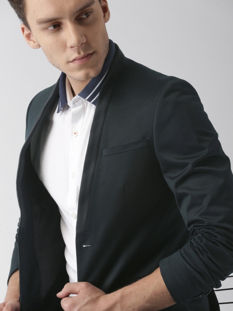 

Mast & Harbour Navy Slim Fit Single-Breasted Casual Blazer, Navy blue