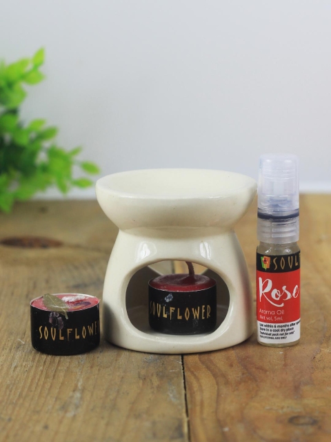 

Soulflower Off-White Baby Rose Aroma Oil Diffuser 5 ml