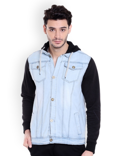 

Campus Sutra Men Blue Solid Bomber Jacket