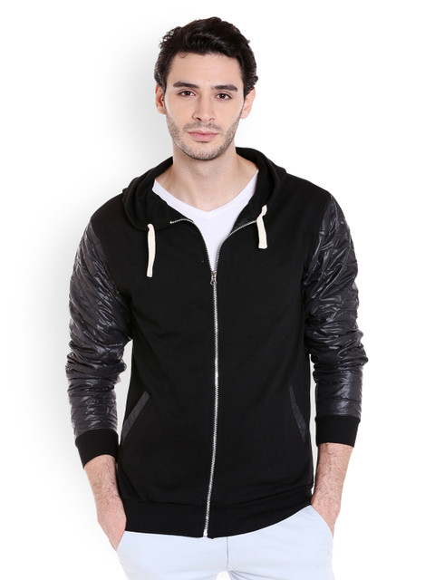 

Campus Sutra Men Black Solid Jacket