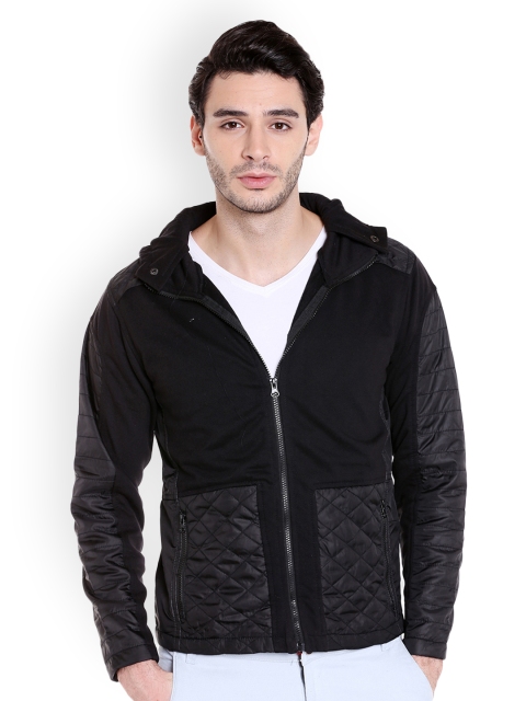 

Campus Sutra Men Black Solid Jacket