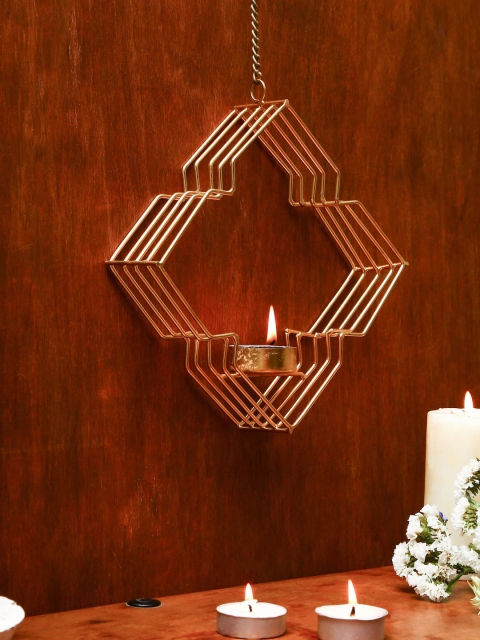 

Unravel India Gold-Toned Hanging Candle Holders