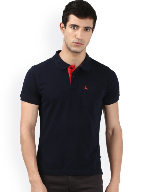 

Parx Men Black Solid Polo Collar T-shirt