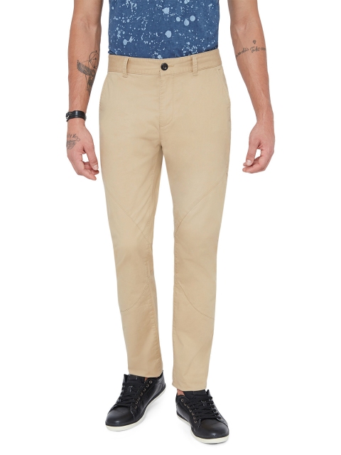 

Breakbounce Men Beige Smart Slim Fit Solid Chinos