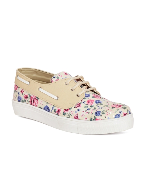 

Marc Loire Women Beige Floral Print Sneakers