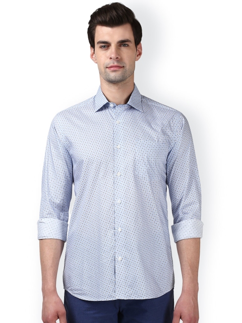 

ColorPlus Men Blue Smart Regular Fit Printed Casual Shirt