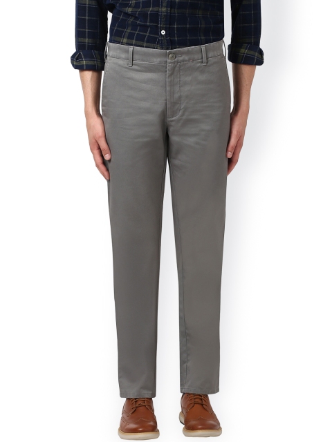 

ColorPlus Men Grey Smart Slim Fit Solid Chinos