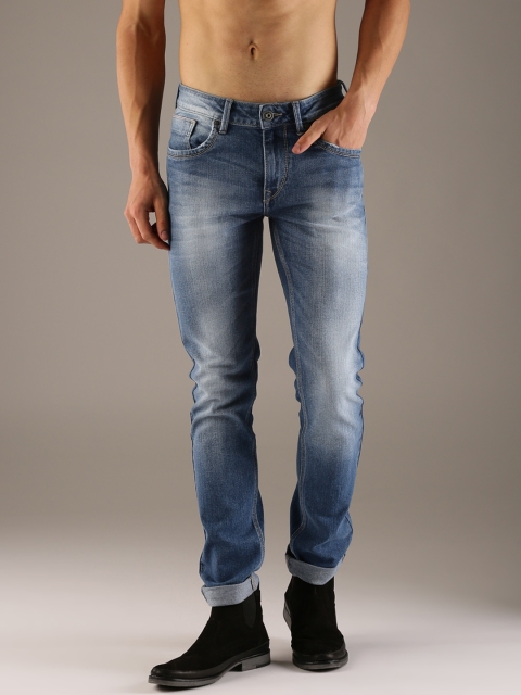 

Flying Machine Men Blue Slim Fit Mid-Rise Clean Look Stretchable Jeans
