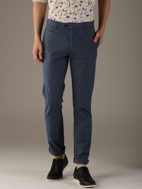 

Flying Machine Men Blue Super Slim Fit Regular Trousers