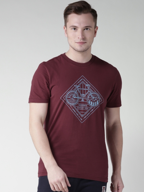 

Aeropostale Men Maroon Printed Round Neck T-shirt