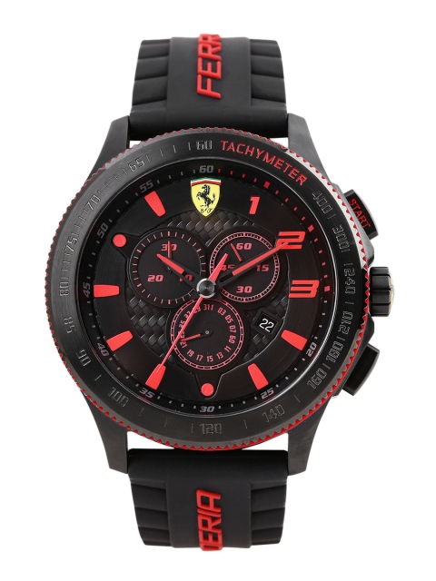 

SCUDERIA FERRARI Men Black Analogue Watch 0830138