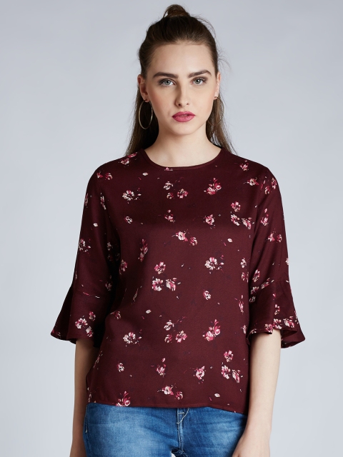 

Harpa Women Maroon Printed Top