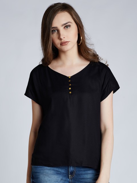 

Harpa Women Black Solid Top