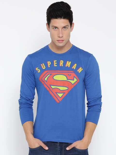 

Free Authority Men Blue Superman Printed T-shirt