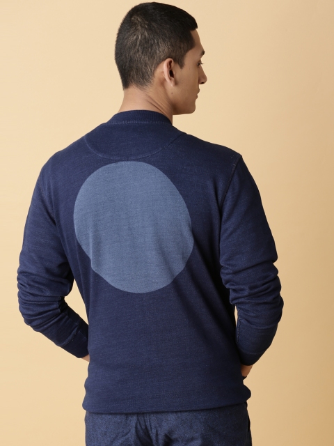 

Mr Bowerbird Men Blue Solid Sweatshirt