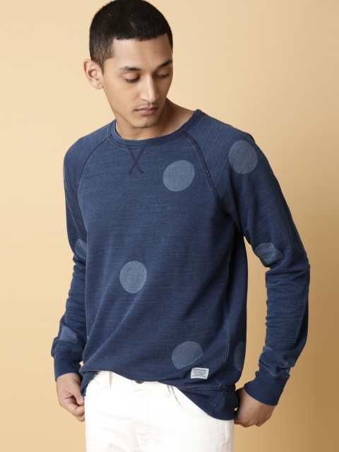 

Mr Bowerbird Men Blue Printed Sweatshirt
