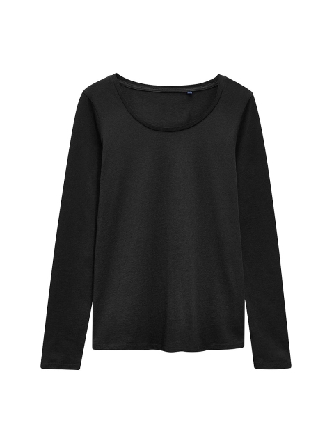

next Women Black Solid Round Neck T-shirt
